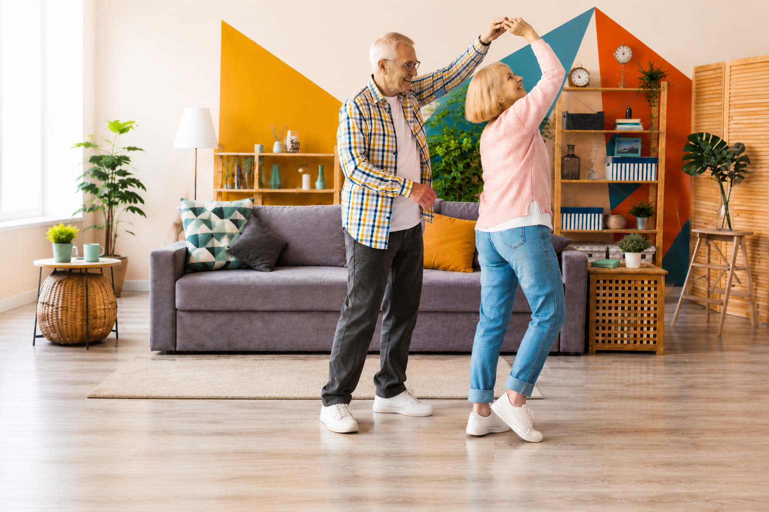 Fall prevention tips for seniors at home with older adult support to reduce fall risk
